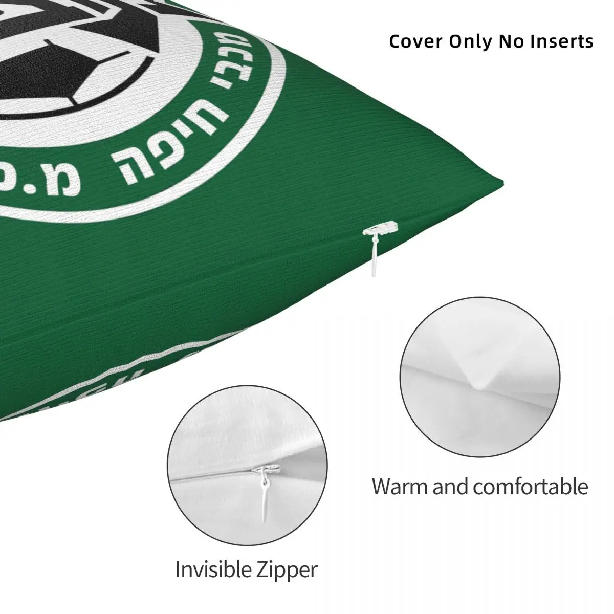 Israel MHFC Maccabi - Haifa 2-Pack Square Throw Pillow Case Cover Double-sided Printing Cushion Covers Home Decor Sofa Couch Bed