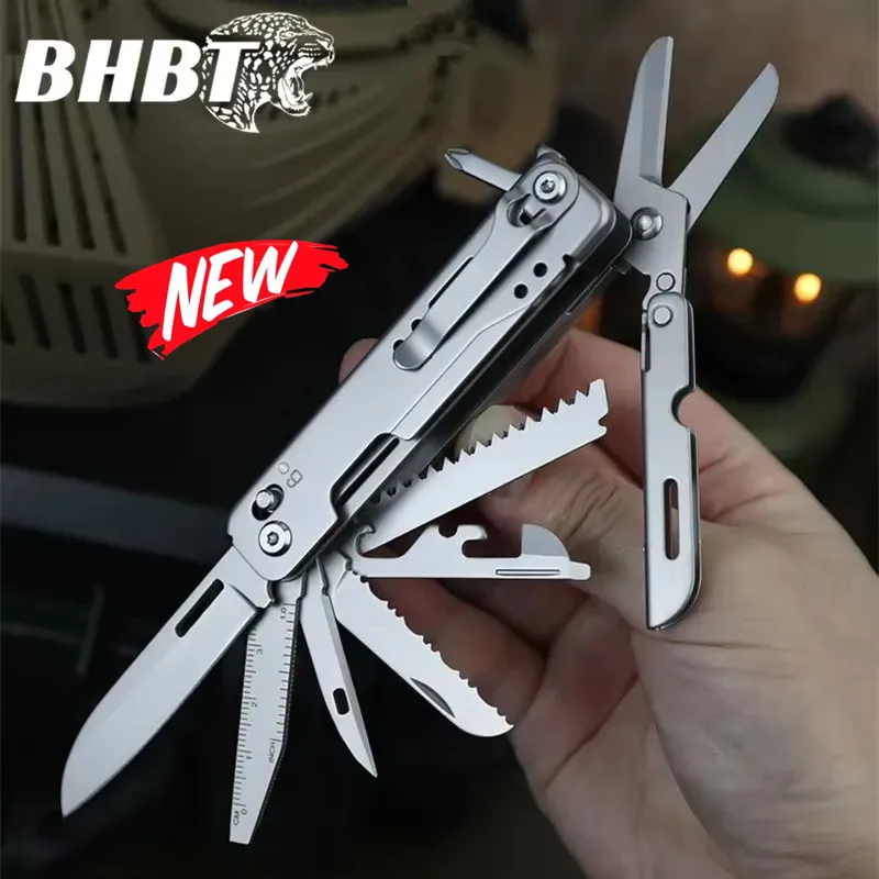 

BHBT 14-в-1 EDC многофункциональный инструмент ножницы оборудование для кемпинга на открытом воздухе подарок для мужчин портативные ручные инструменты для выживания