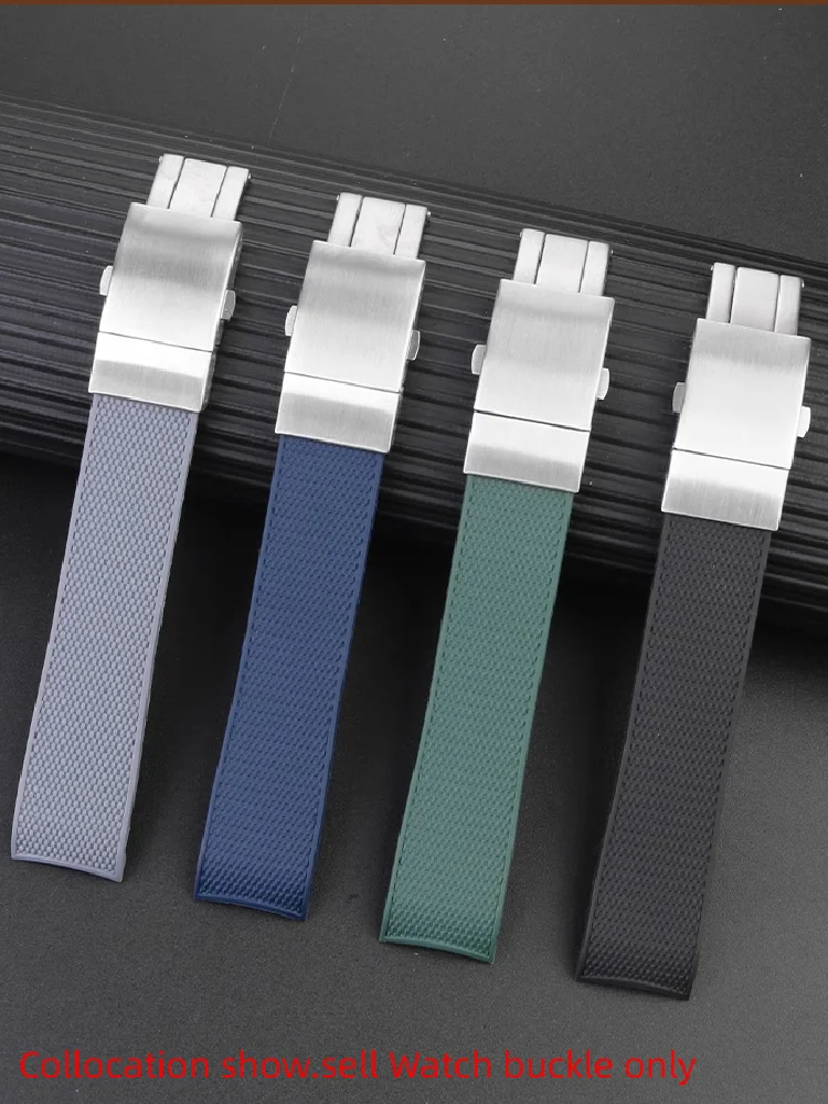 19mm For Longines L3.742/644 642 Comcast clasp Stainless steel folding buckle Conquest Silicone watch strap Replace accessories