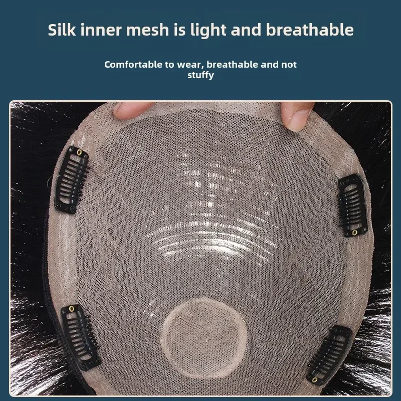 الشعر البشري الآسيوي الرجال القصير الخام كتلة الشعر المستعار استبدال كتلة البحر الأبيض المتوسط الصلع غطاء الشعر الرمادي يمكن أن تقليم بحرية