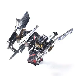 Colored Turtledove Fighter 3D Metal Puzzle Handmade Military DIY Assembly Model Kits Desk Decoration Jigsaw Puzzle Toys