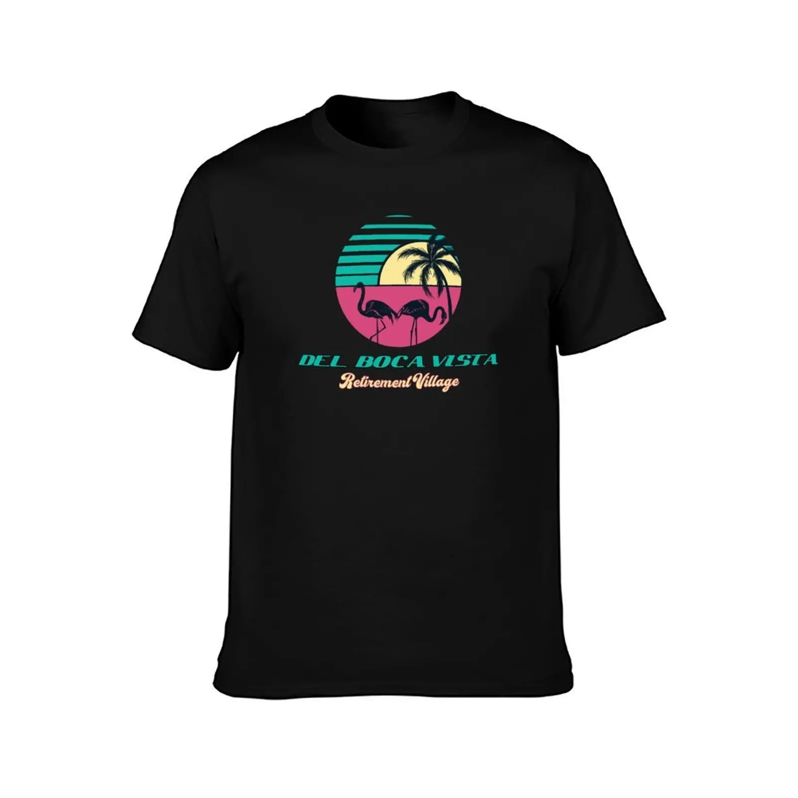 Del Boca Vista | Retirement Village T-Shirt, Summer Casual Cotton Tee, Oversized Streetwear Tops, Vintage Graphic Print