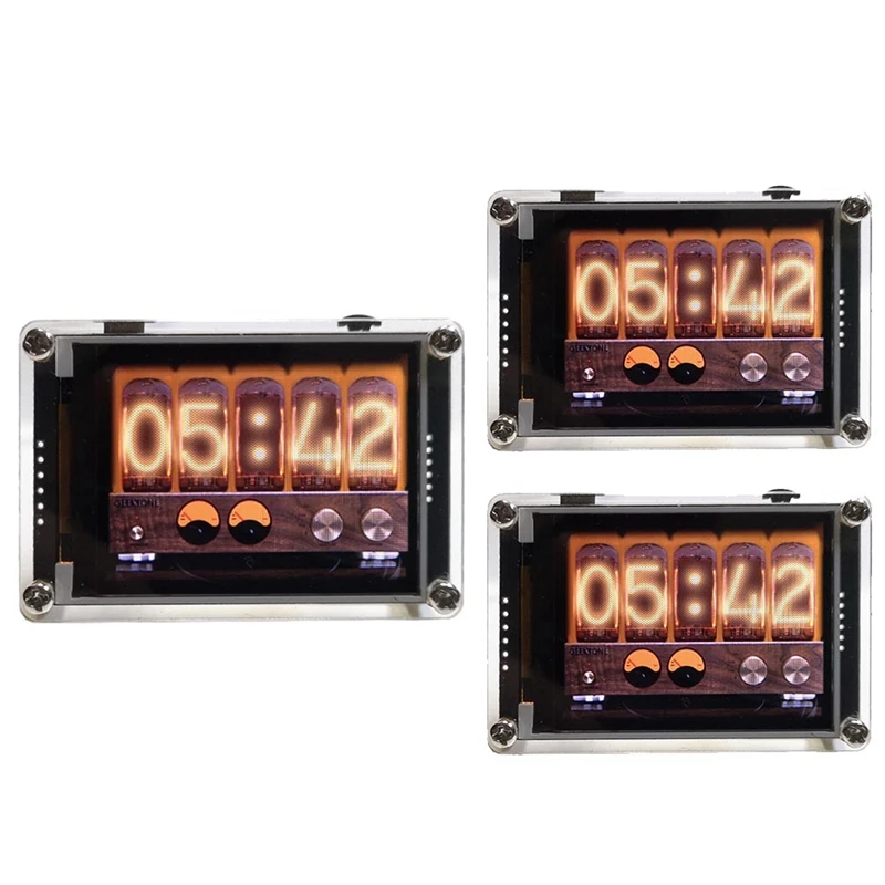 2,4 inch spraakgestuurde muziekspectrum Ritme-niveau-indicator VU Glow Clock HD LCD Multi-Mode