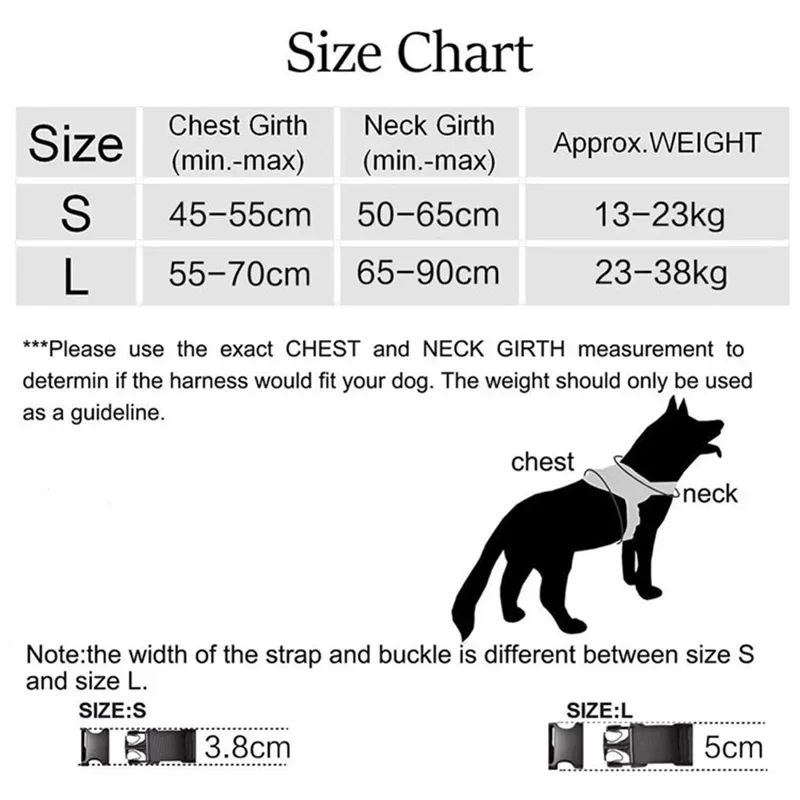 Tactical Big Dog Harness Chest Dog Vest German Shepherd Pet Pectoral Collar Nylon Adjustable Training For Medium Large Doggie