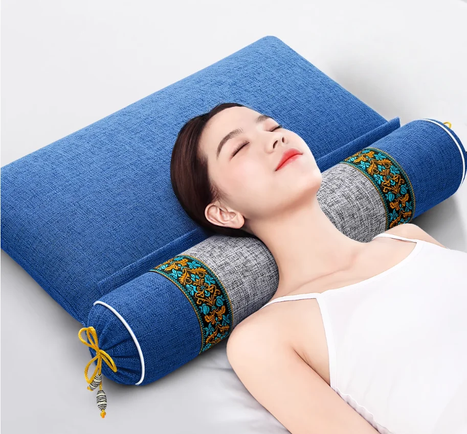 

Cervical Spine Protection Traditional Chinese Medicine Pillows Wormwood Buckwheat Husk Chinese Medicine Pillow for Sleep
