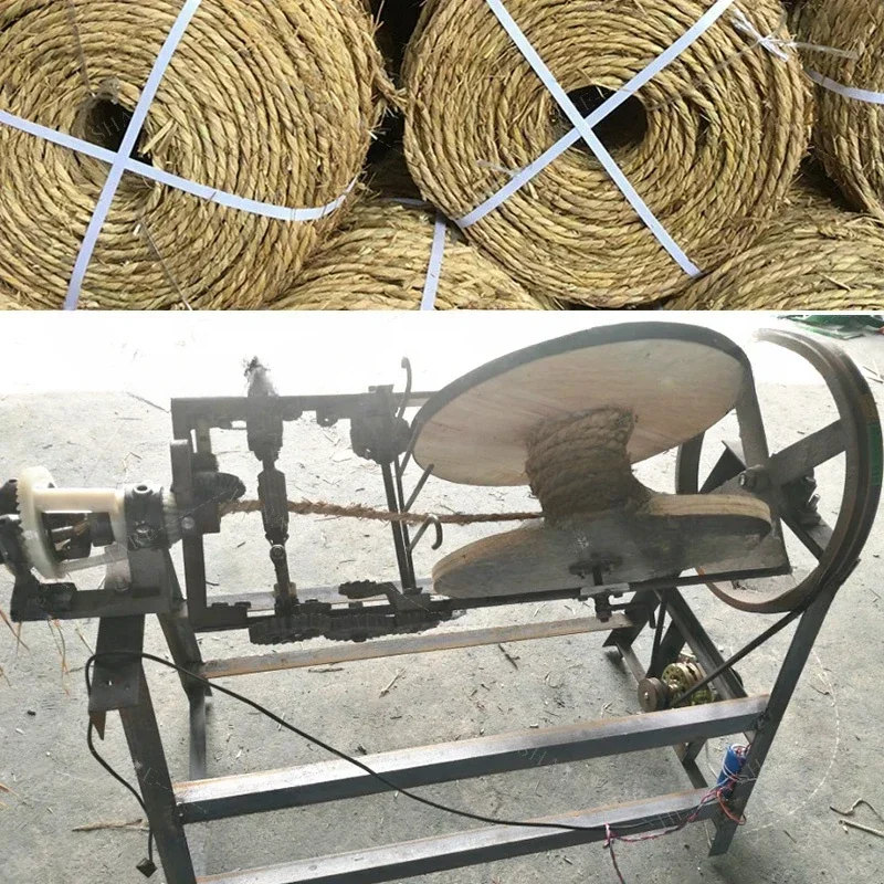 Automatic Straw Rope Maker Twist Ayarlanab Winding Sisal Straw Rope Maker