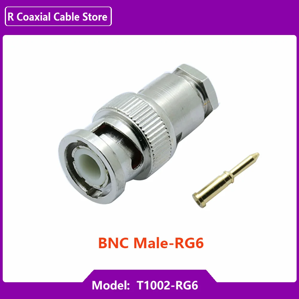 1 pz BNC maschio morsetto accessori CCTV RG59 RG6 sicurezza RF accoppiatore coassiale Video BNC connettore adattatore convertitore RF