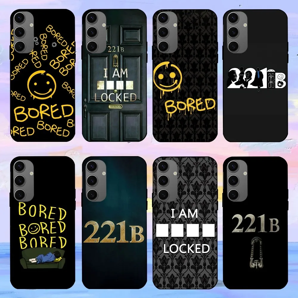 221b-Sherlock-Holmes-TV Phone Case For Samsung Galaxy S21 S22 S23 S30 Note 10 20  Plus Lite FE ULTRA Shell