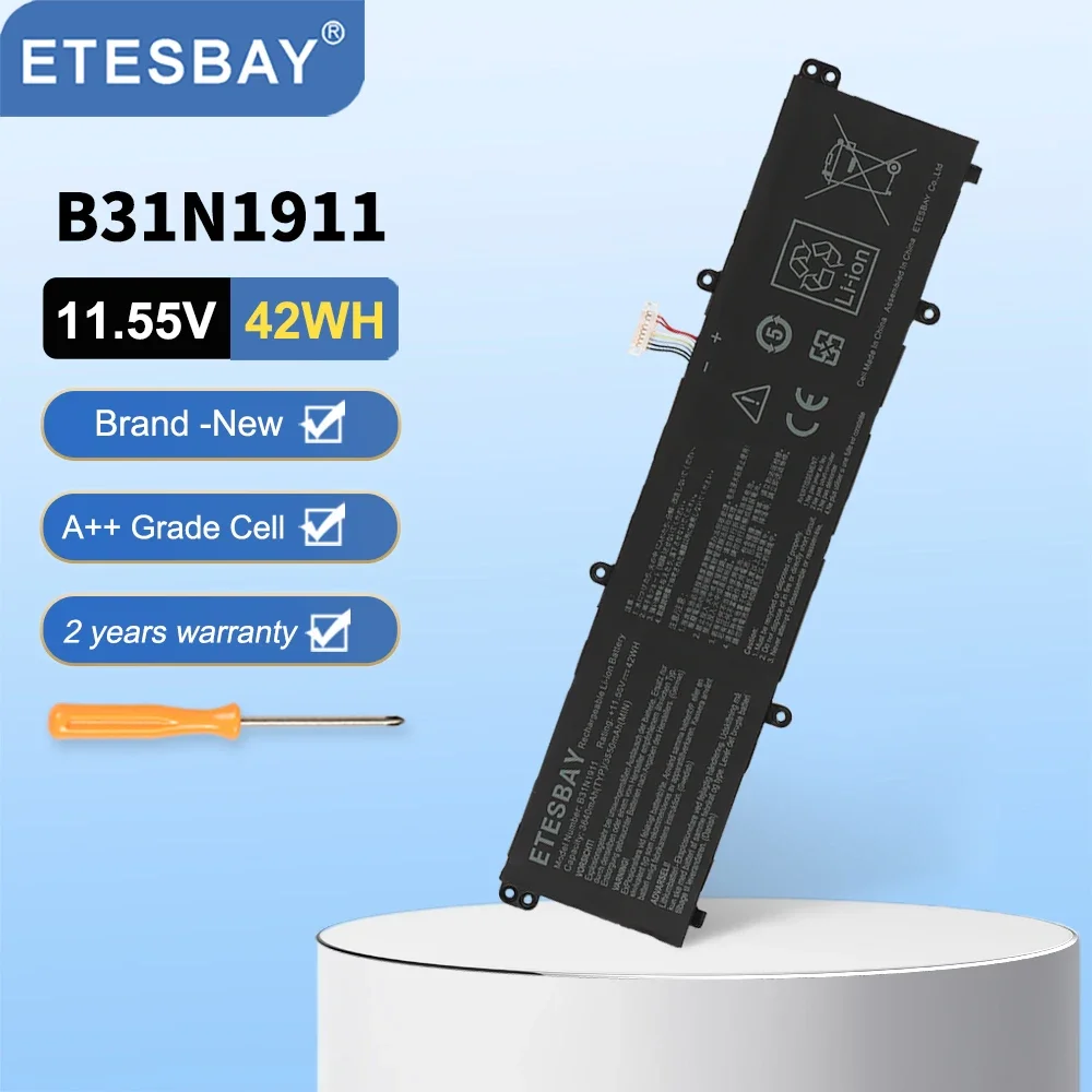 

ETESBAY B31N1911 для ASUS VivoBook Flip 14 TM420IA TP470EA M413DA M413DA-EK162T M413DA-EK007T X421DA X421EA Аккумулятор для ноутбука