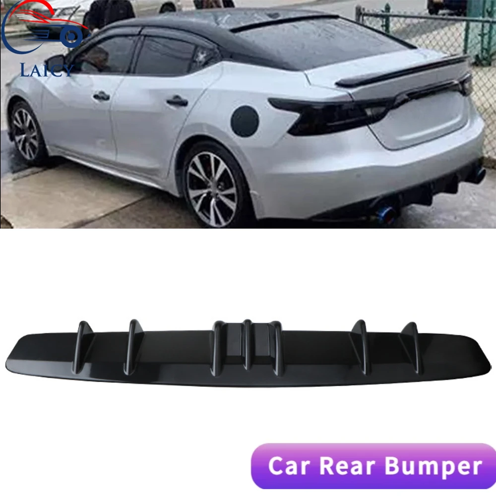 LAICY 84CM For Nissan Maxima Touring Car Rear Diffuser Fin Bumper Lip Splitter Spoiler Chassis Deflector Lip Kit Carbon