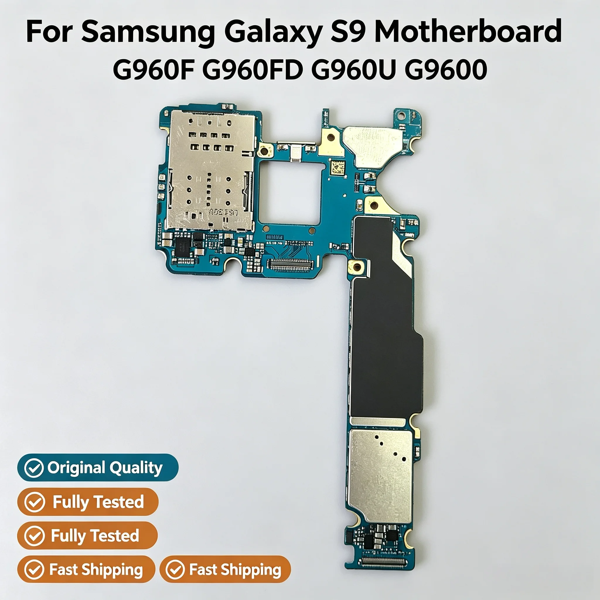Full working Mainboard Repair Accessories For Samsung Galaxy S9/S9plus  g960f G965fd G960u G965F Motherboard Unlocked