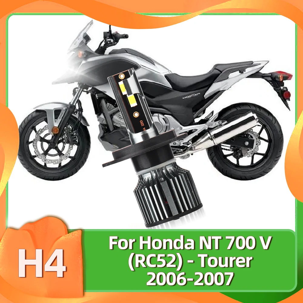 LED White 7500LM Motorcycle Headlight For Honda NT 700 V (RC52) - Tourer 2006 2007 Replace Moto Hi Lo Beam H4 with CSP Chip 50W