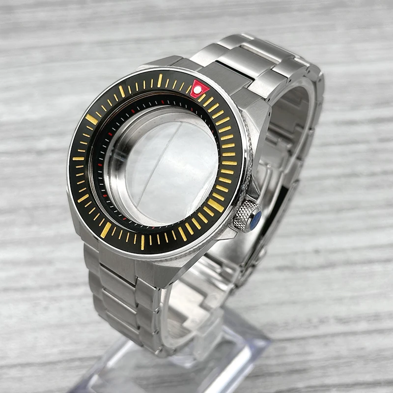 44mm King Samurai Uhrengehäuse Saphirglas Passend für NH34 7S 4R NH35 NH36 Uhrwerk Edelstahl-Armband Uhrenmodifikation – Detail 3