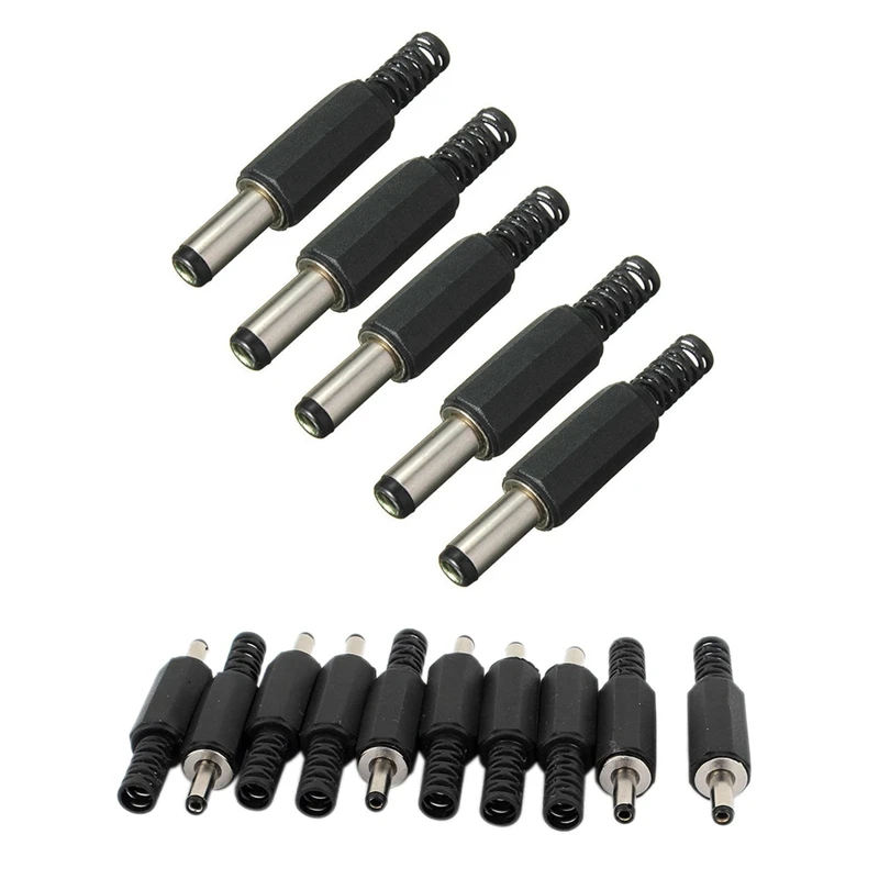 Smart-10Pcs Spare Parts 3.5Mm X 1.35Mm DC Power Male Plug Jack Connector & 5PCS 5.5Mm X2.5Mm Male Jack DC Power Plug Socket