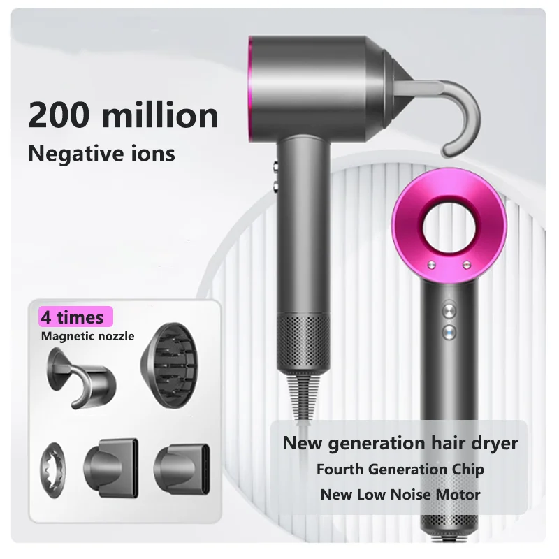 Electric Hair Dryer Professional 200 Million Negative Ion Hair Care 110,000 Rpm Fast Drying High Power Leafless Hair Dryer