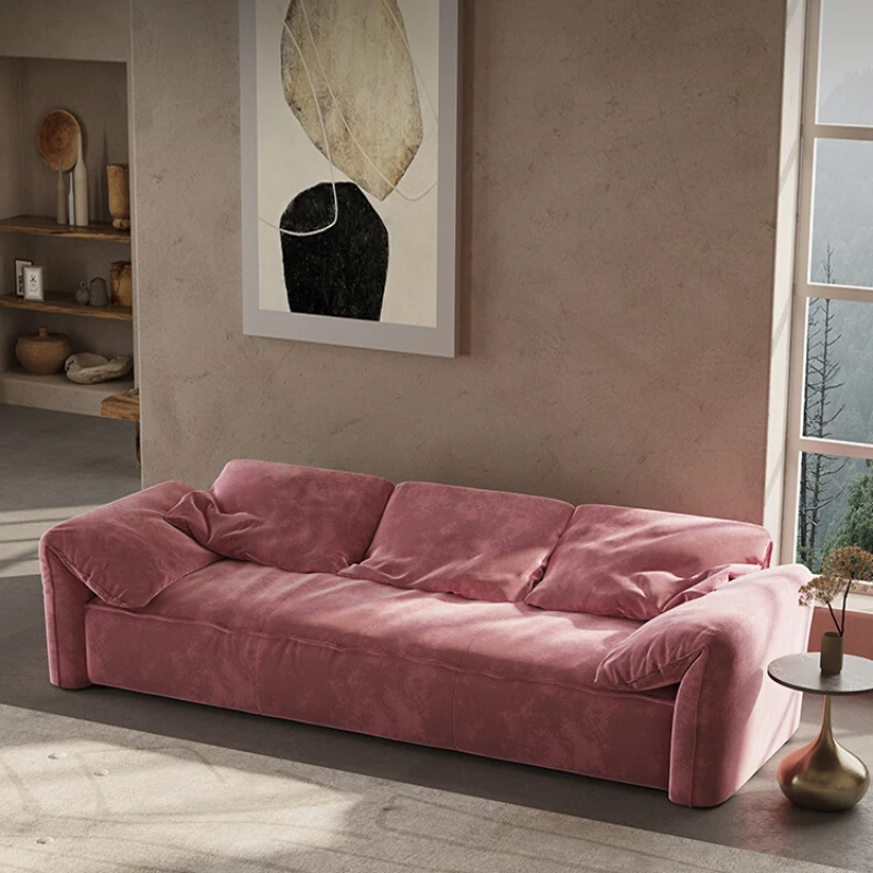 Hair living room modern small apartment turning cloth sofa
