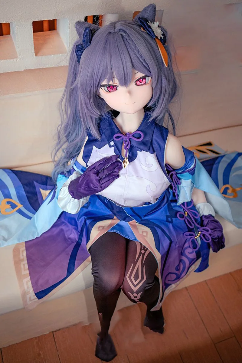 نيني أنيمي -120 سنتيمتر الأرجواني الشعر الطويل BJD دمية/انفصال رئيس/فستان دمية/أنيمي ياباني يده تحصيل سلسلة