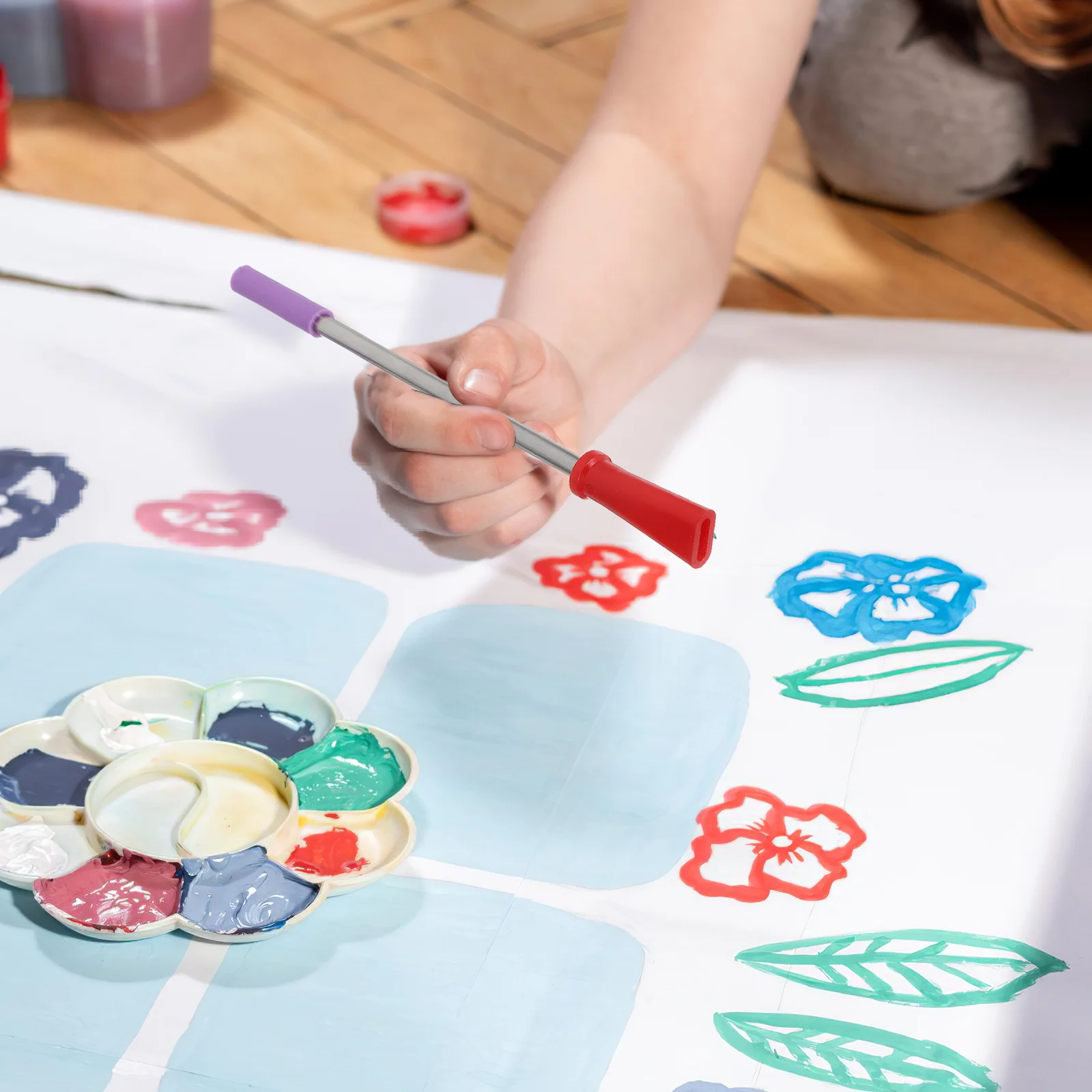 

1Set Fluid Art Blow Nozzles Kit Stainless Steel Acrylic Pouring Tools for Precision Control Dutch Pour Bloom Effects Painting