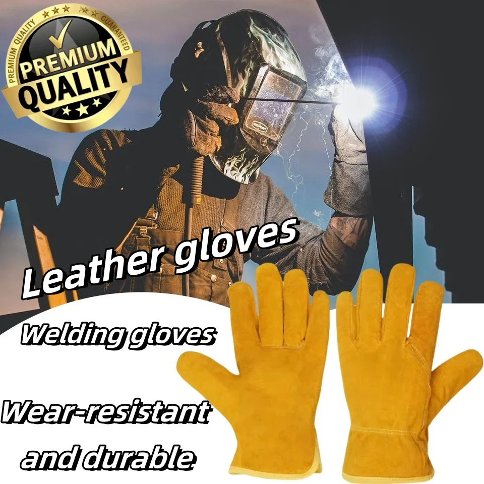 

Work glovesLong Welding Gloves Soft Leather Electric Welder Labor Protection Site Durable Thick Industrial Protective Equipment