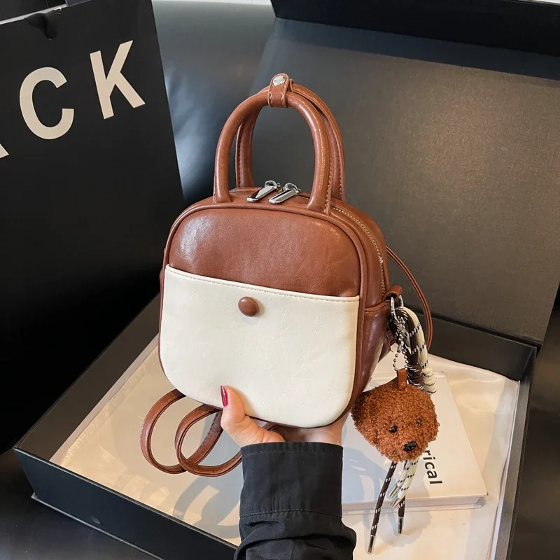 Fashion Retro Zipper PU Crossbody Bags 2025 High Quality Texture Versatile Women's Handbags Light Luxury Women's Shoulder Bags image 2