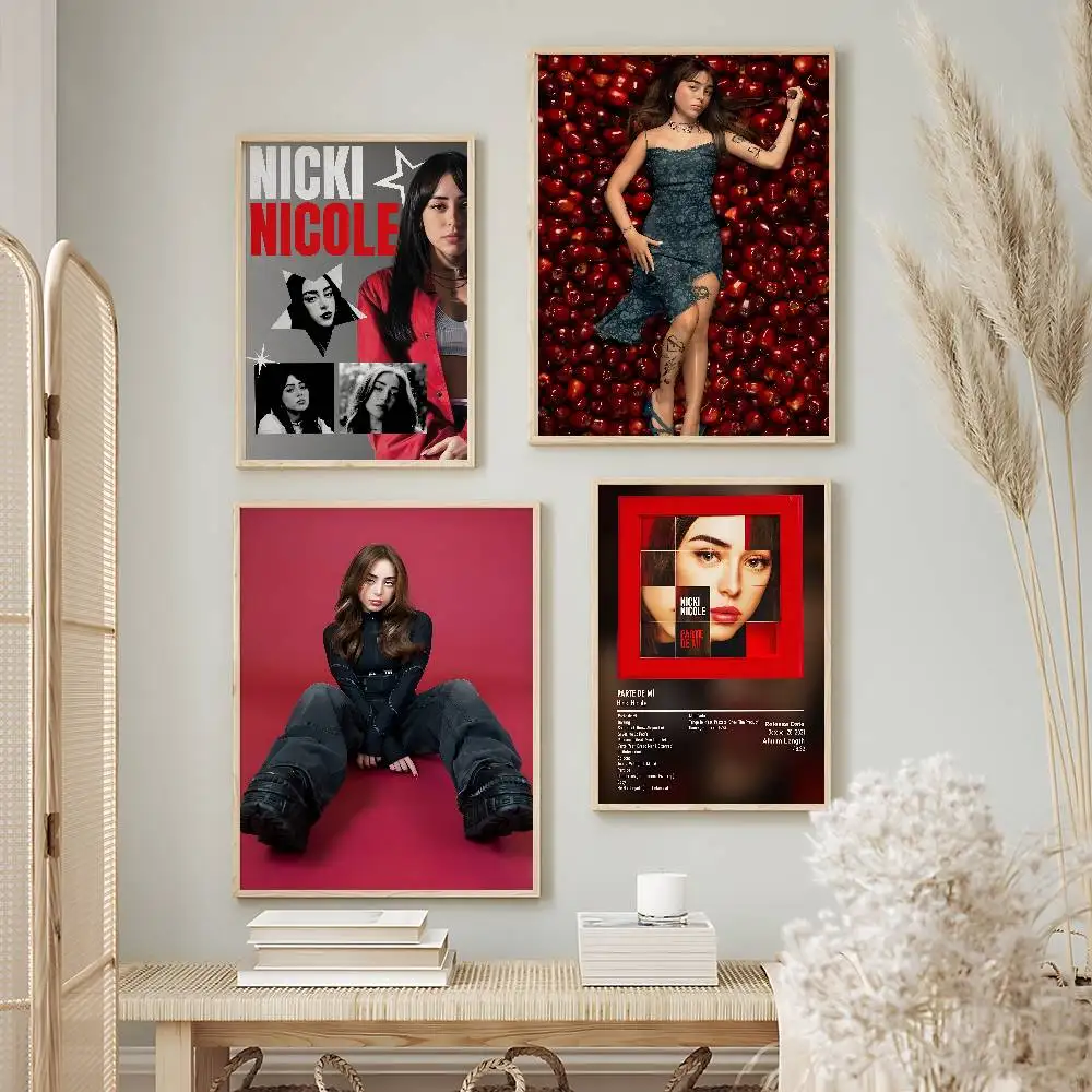 Trending Rapper Nicki Nicole Premium Self-Adhesive No Residue Wall Sticker for Home Office Bar Decor