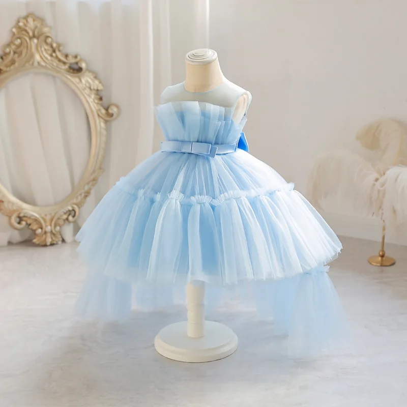 HETISO Princess Tulle Dress for Baby Girls Fluffy Wedding Party Ball Gown Kids Children Ceremony Holiday Graduation Fall