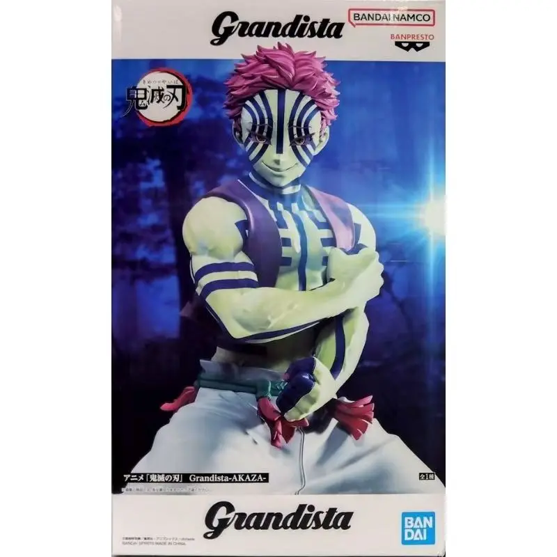 バンダイ在庫バンプレストグランディスタアニメデーモンスレイヤーアカザ Pvc スタンディングアクションフィギュア模型玩具ギフト DT