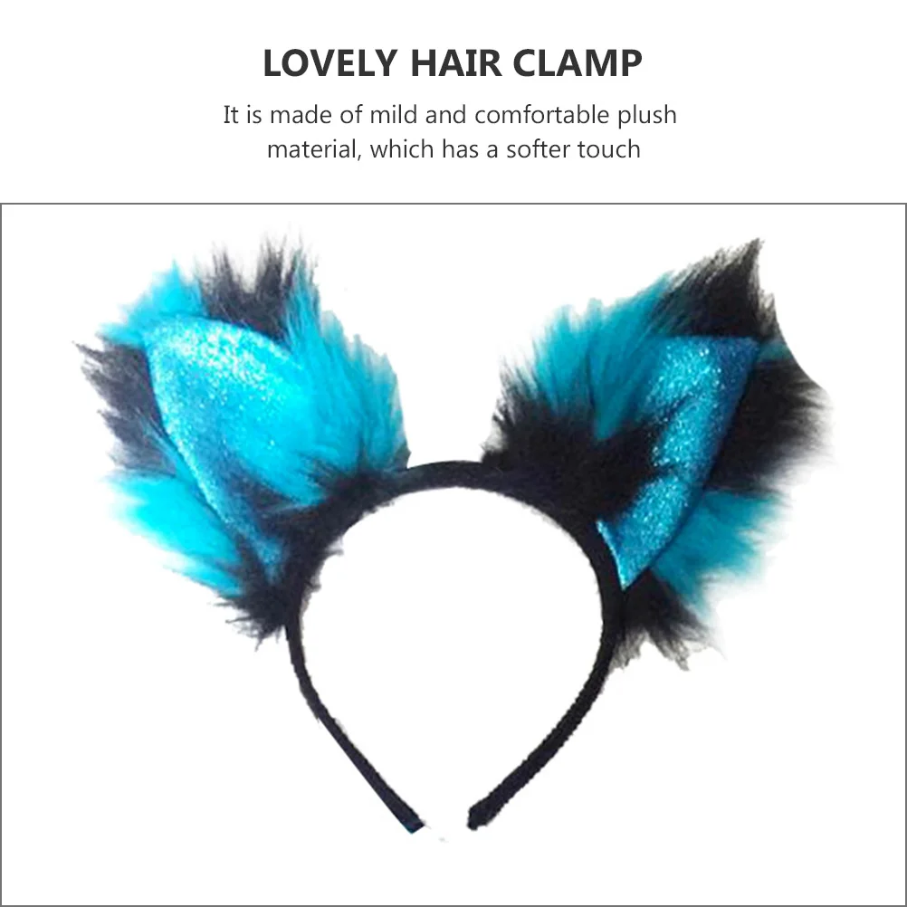 원피스 업 여우 세트 동물 꼬리 장식, 코스튬 고양이 발, 사랑스러운 헤어 클램프, 귀 파티 머리 장식, 어린이 머리핀