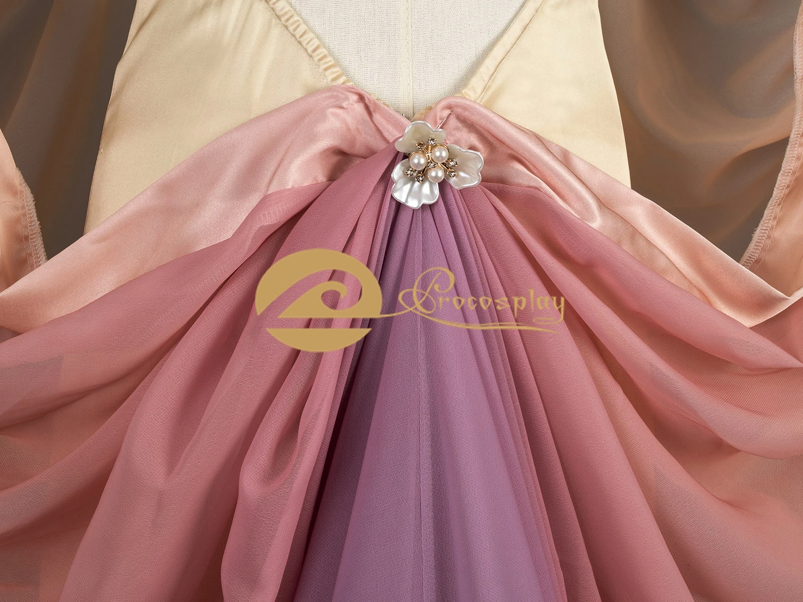 Padme Cosplay Amidala Costume Outfit Women Dress for Halloween Party view 6