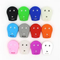 1pcs 3 Buttons Key Case Silicone Protect Shell For Nissan March Tiida Altima Armada Cube Juke Maxima Pathfinder Rogue