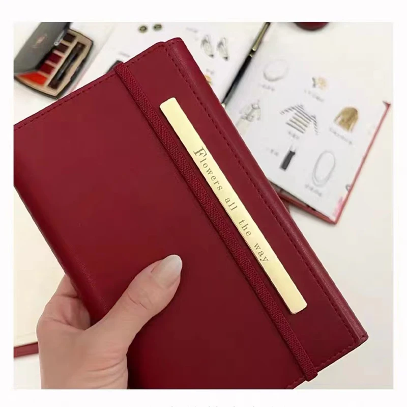 A6 Exquisite lose leaf notebook Business Office Journal Diary agenda 2024 Pu Leather Planner Organizer Notepad School Stationery