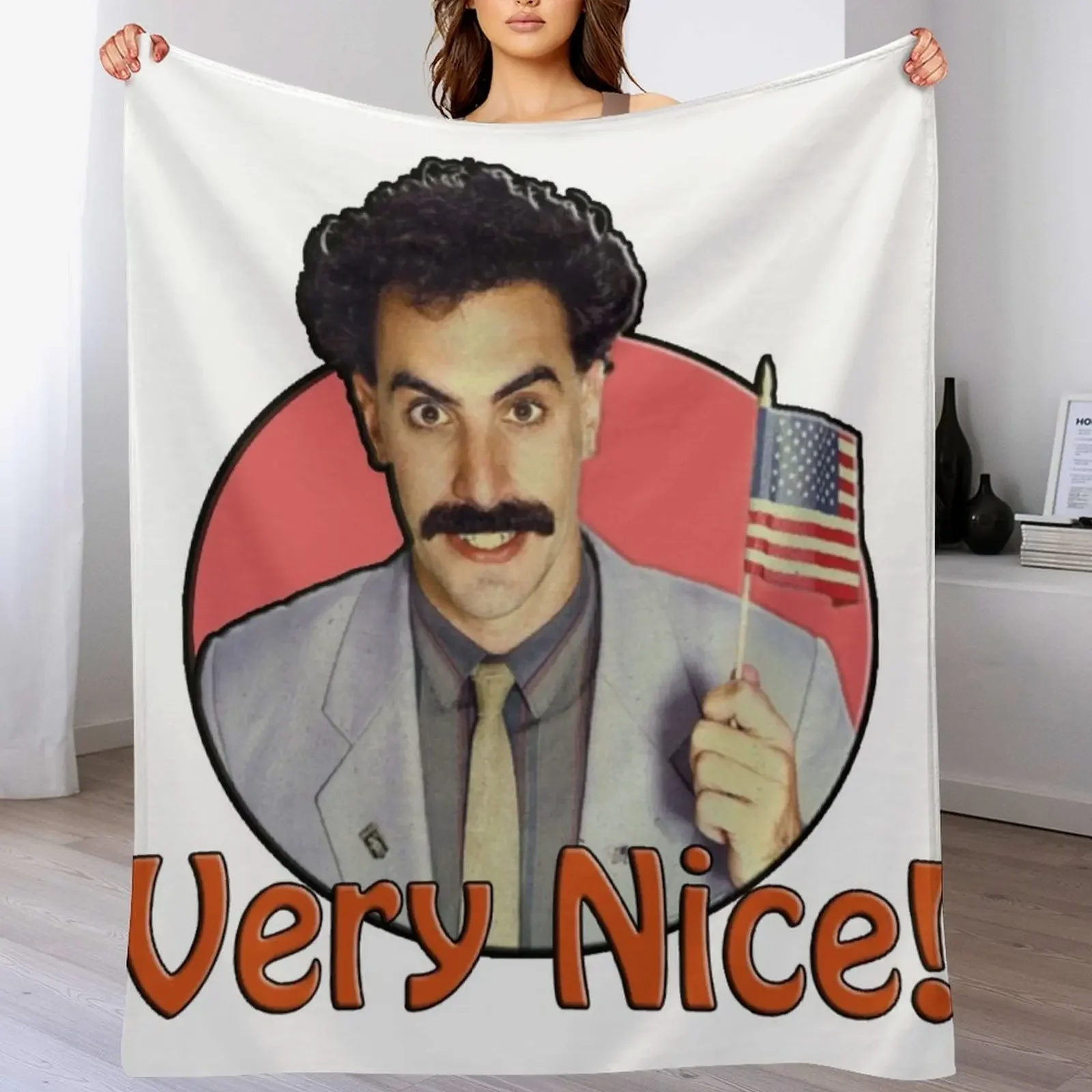 Borat, Very Nice! Throw Blanket Blankets Sofas Of Decoration Flannel Luxury Brand Bed covers Blankets