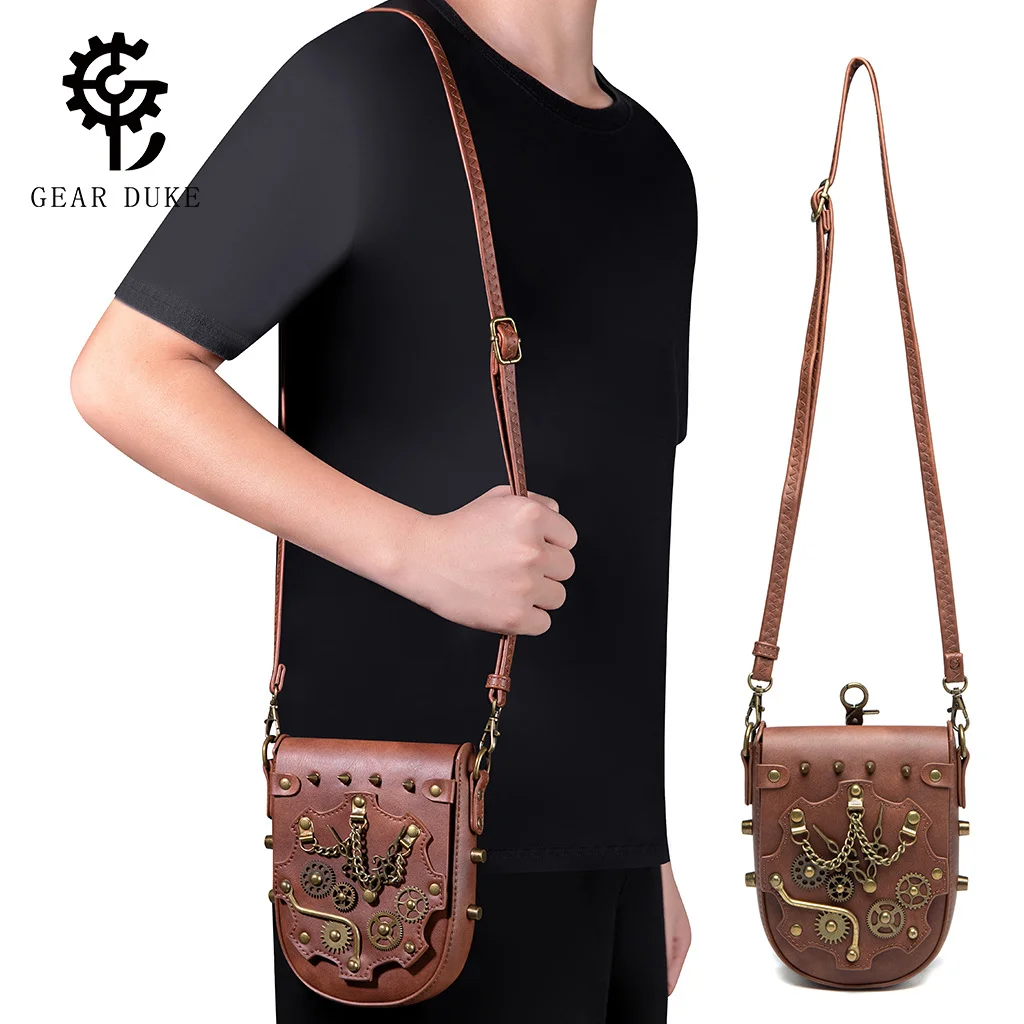 

Medieval retro PU heavy-duty dumpling bag, niche original, women's one shoulder diagonal cross mobile wallet