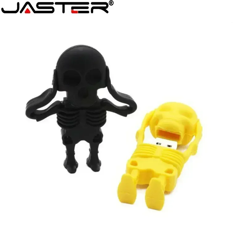 JASTER Skull USB Flash Drives 64GB Skeleton Memory Stick 32GB Red Heart Pen Drive 16GB Lung U Disk Creative Gift Brain Pendrive