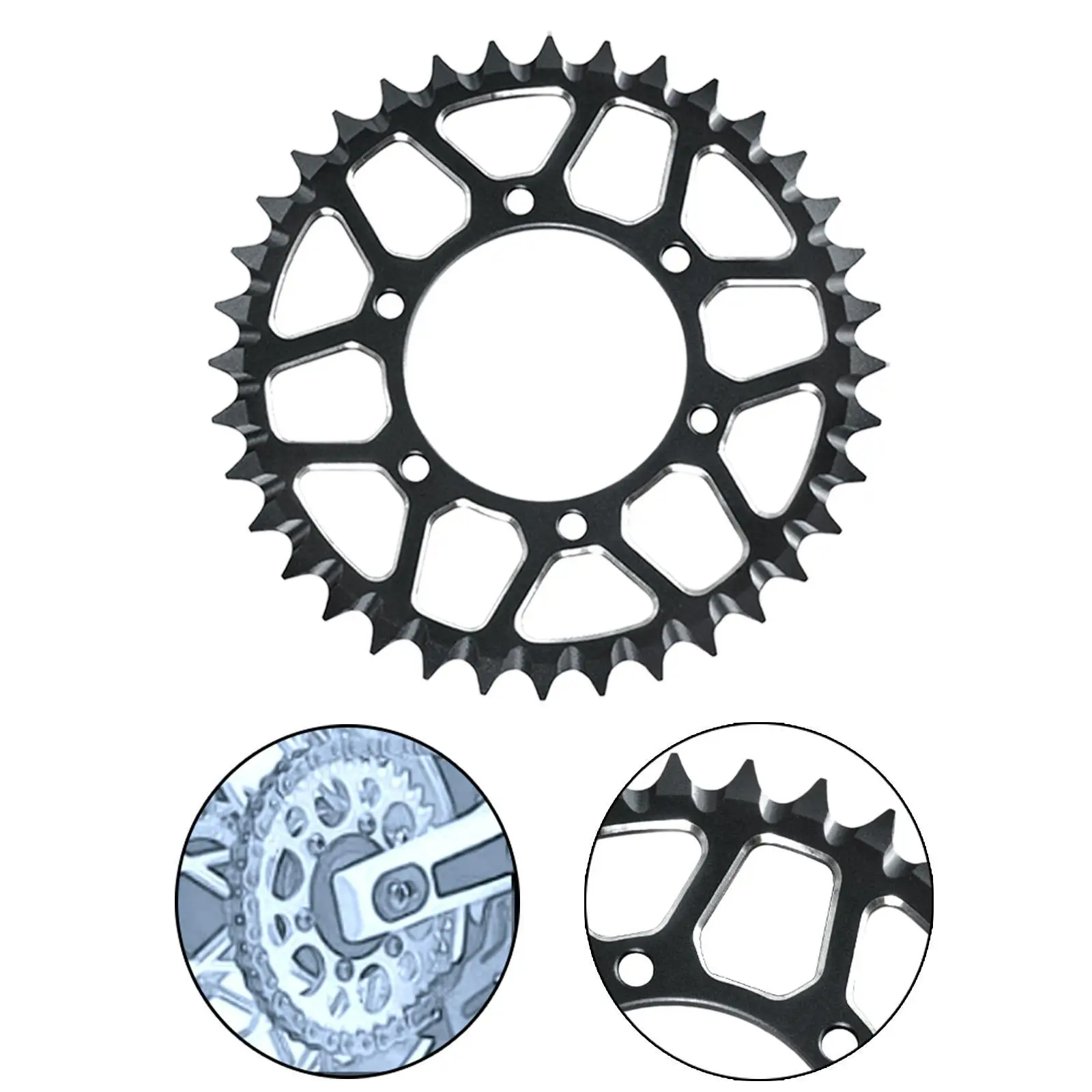 Roda dentada de corrente do cubo traseiro alumínio 7075 36T 1/4 peça sobressalente para Promotos-mx