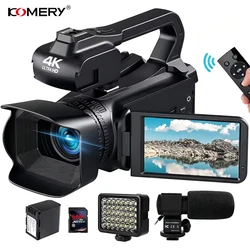 Câmera de vídeo profissional 4k para fotografia, zoom digital 18x, visão noturna, câmeras vlog, 64mp, wi-fi, webcam, filmadora