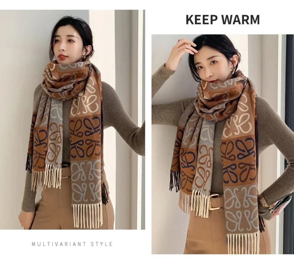 

Корейский японский стиль, акриловый мягкий зимний шарф, шаль для женщин, длинный теплый легкий универсальный модный аксессуар