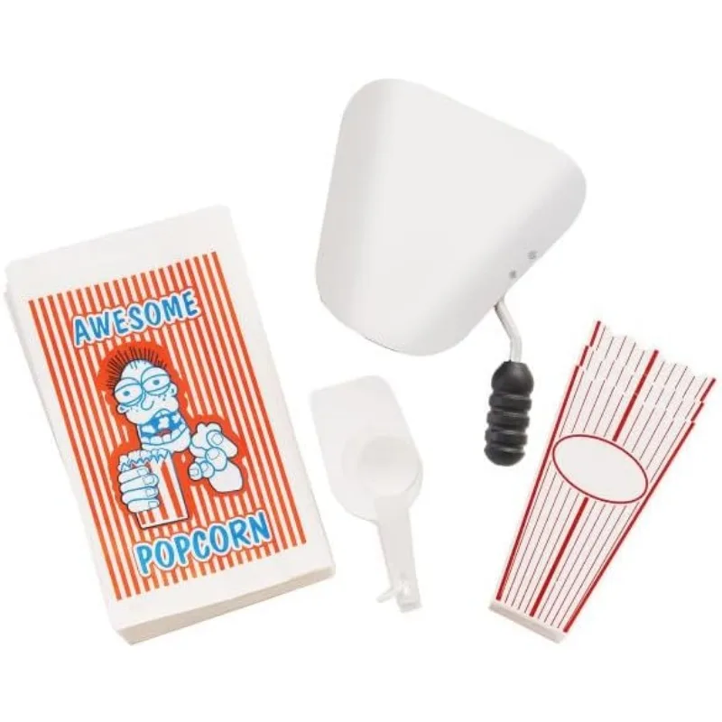 Popcorn Machine with Cart, Popper 8oz, Chaleira De Aço Inoxidável, Deck De Aquecimento Aquecido, Vermelho