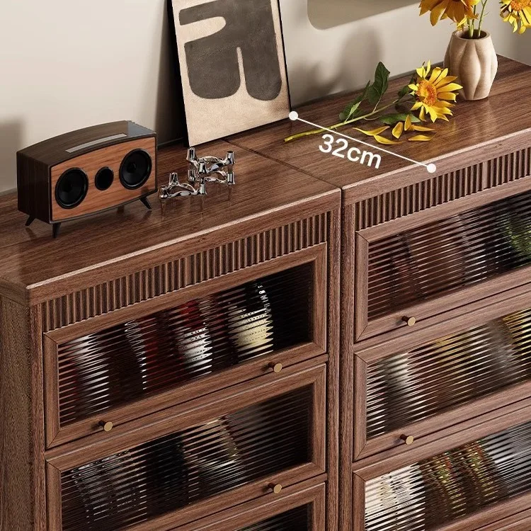 جانب طعام قابل للتخصيص، غرفة معيشة جديدة من الخشب الصلب الصيني، شقة صغيرة، مزيج بسيط، تخزين باب الوجه