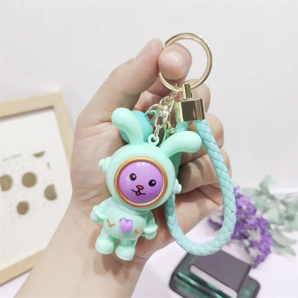 Mini Funny Finger-guessing Game Keychain Creative Heart Face-changing Keyring Keyring Button Rabbit Pendant Couple