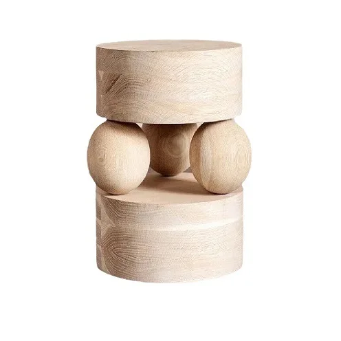 

Solid wood pier log coffee table side table carving art ornament display stand flower stand medieval retro coffee