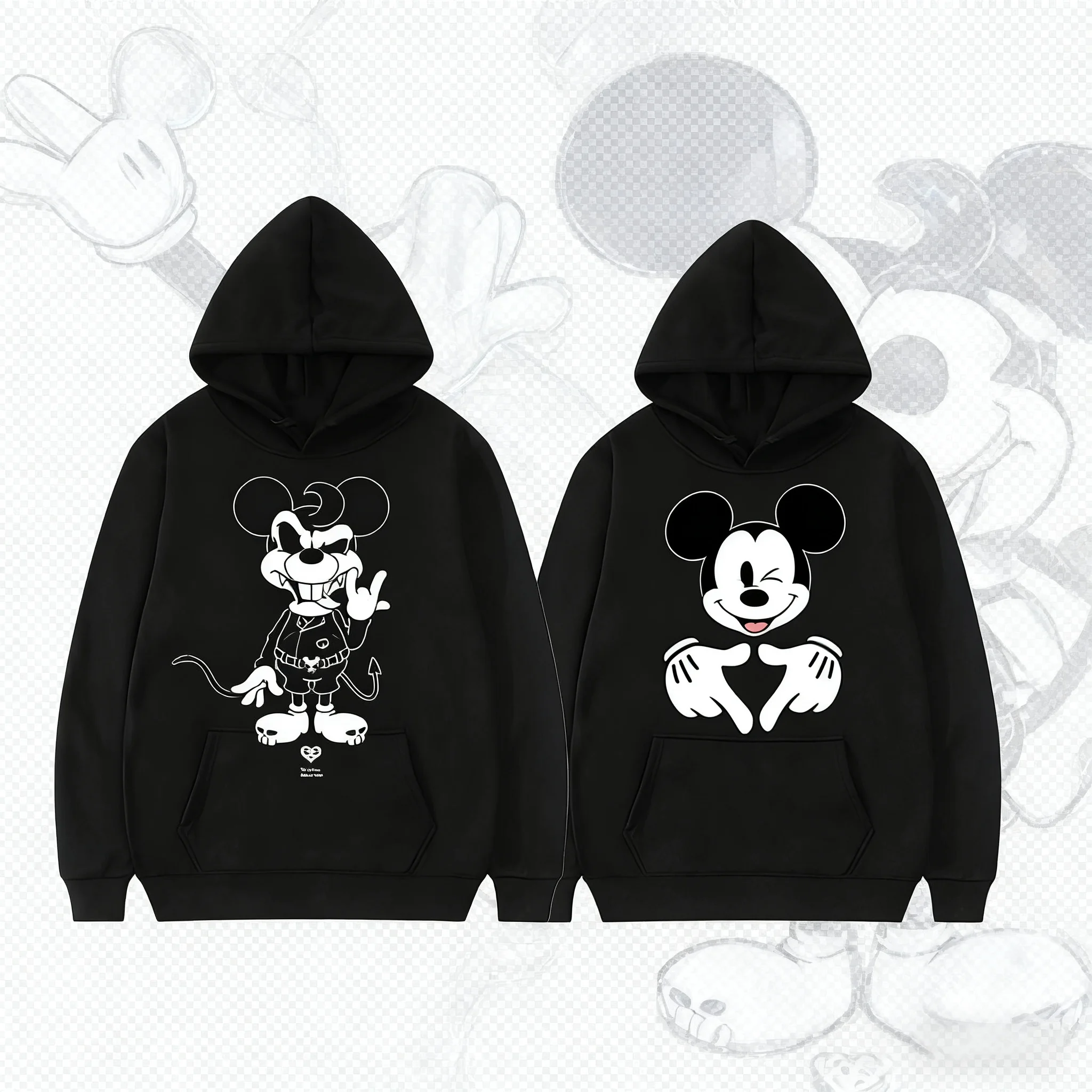 

Disney Mickey Mouse Cartoon Anime Women Pullover Tops Spring Autumn Men Hoodie New Fashion Sports Oversized Sweatshirt Clothing