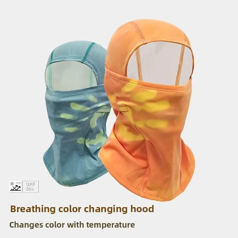 

Зимний велосипедный солнцезащитный и дышащий нейлоновый чехол для головы: утолщенная термохромная маска на флисовой подкладке с подогревом