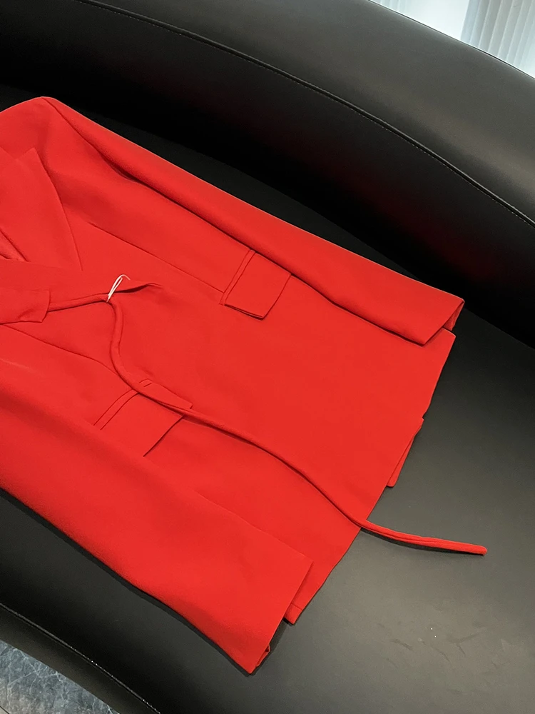 Ele v-ne fleur décoré coupe ajustée coupe droite costume Jaet trajet Sle femmes longue Sve décontracté Faion vêtements d'extérieur