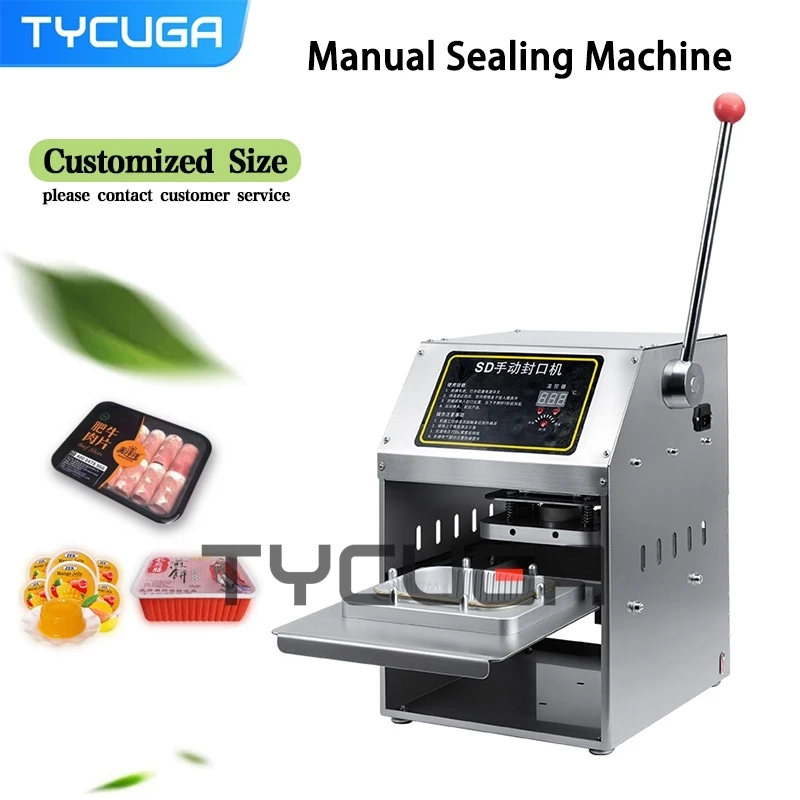 Electric Manual Aluminum Foil Disposable Meal Box Seal Machine Sealer Food Packaging Bowl Machine Aluminum Foil Tnfoil Lid Film