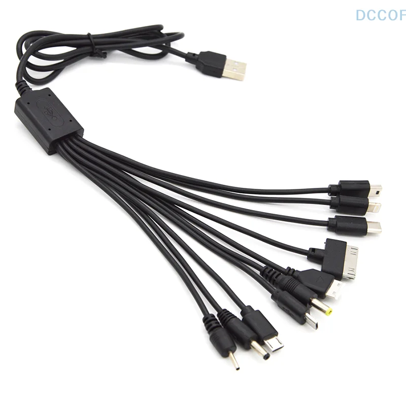 10 In 1 Universal USB Cable Multi Charging Cable Compatible With Multiple Cell Phone Blutooth Earphone Speaker MP3 Player & More