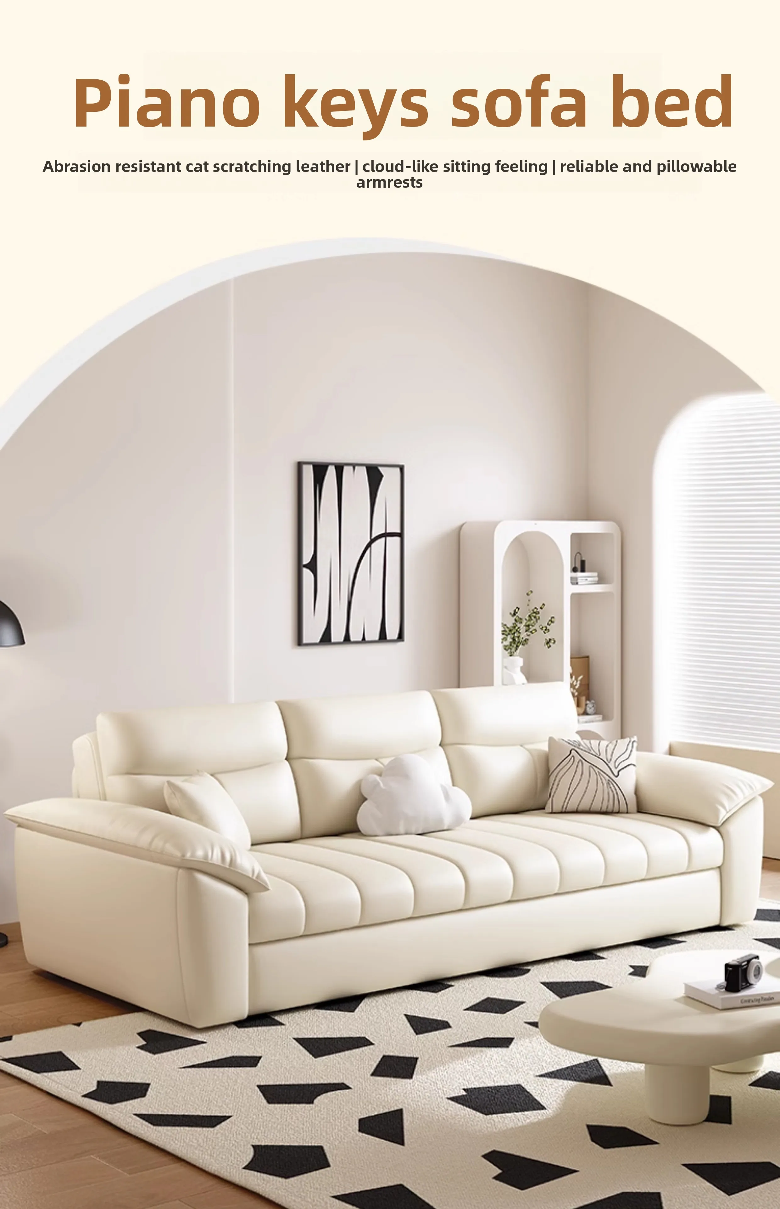 LH foldable sofa bed dual-purpose integrated pull-out bed small apartment telescopic bed