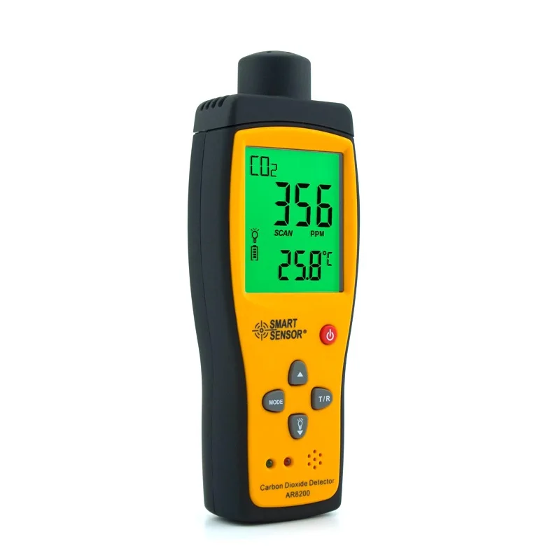 Professional Gas Analyzer CO2 Meter Monitor Gas Detector Carbon Dioxide Detector Indoor Air Quality Monitor CO2 Tester AR8200