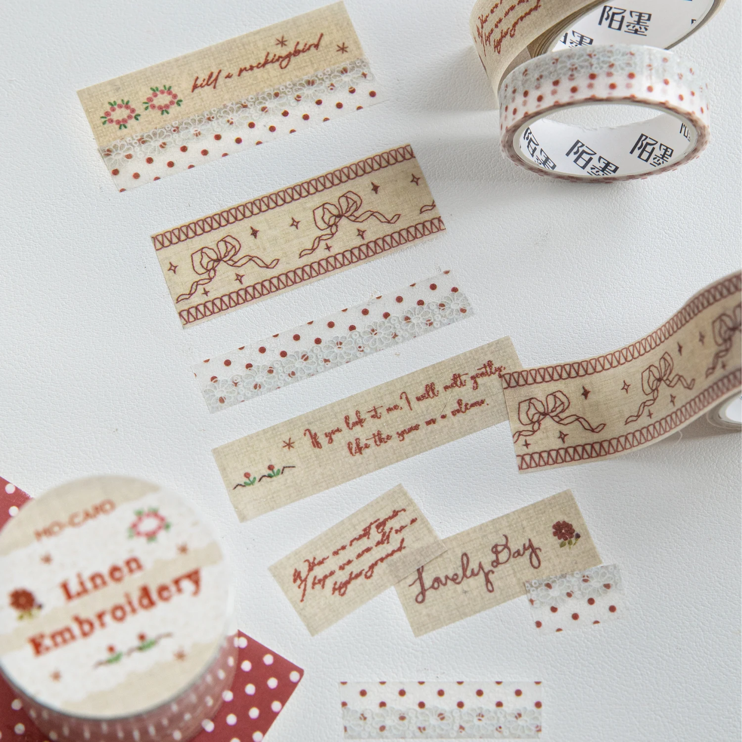 3 Rolls Handmade Lace Series Glitter Sand PET Tape Set for Scrapbooking DIY Journal Decoration Gift