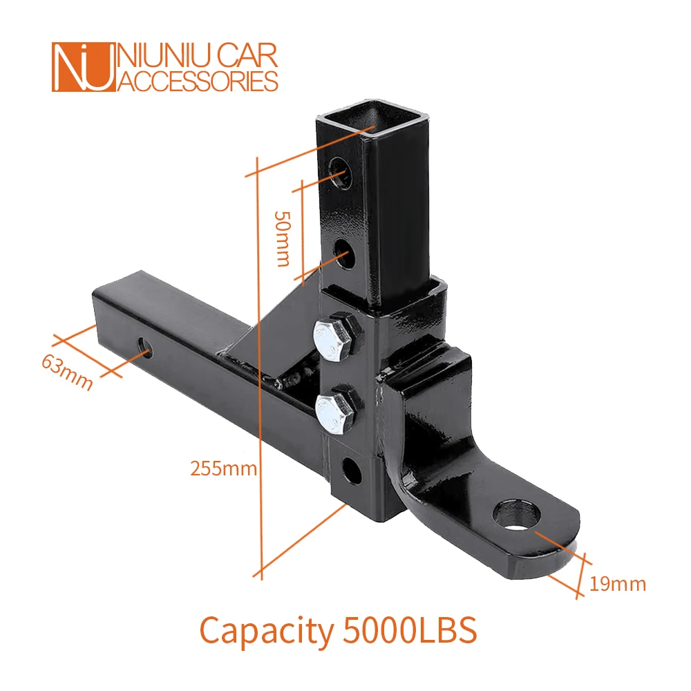 10 Inch Adjustable 4 Level Trailer Drop Hitch Ball Mount Tow for 2